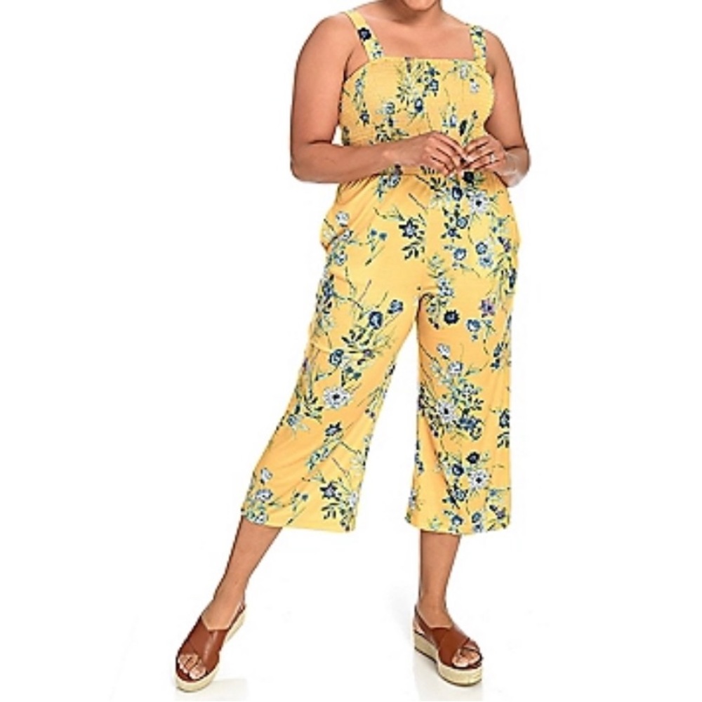 Floral and yellow jumpsuit